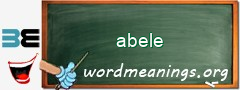 WordMeaning blackboard for abele